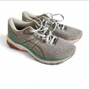 ASICS Women's Gray and Teal Athletic Shoes